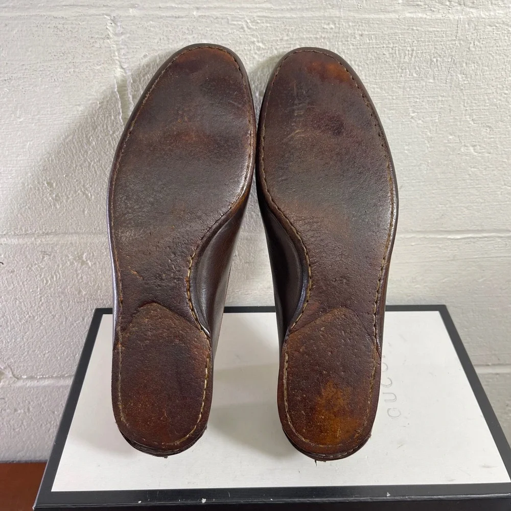 Jil Sanders Brown Leather Loafers Slip On Dress Shoes Mens  display picture 3